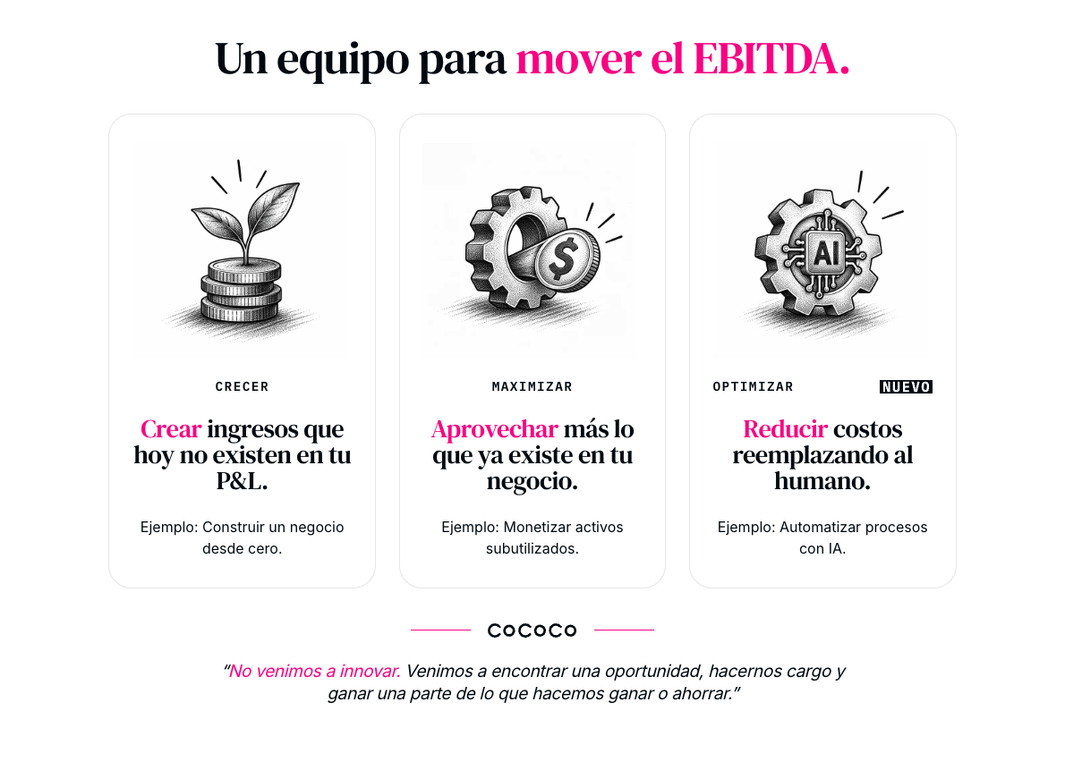 Propuesta de CoCoCo México para mover el EBITDA